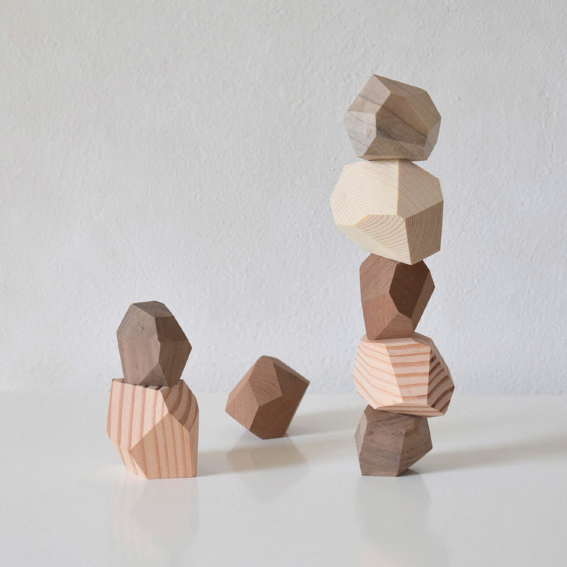 Five-Color Wooden Balance Stones – A Mindful Gift for All Ages