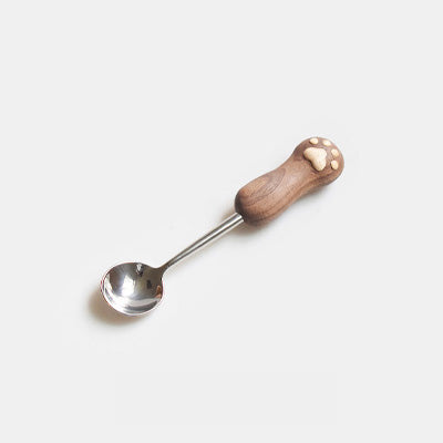 Hand-Carved Catpaw Spoon & Fork Set – Cute & Functional Gift