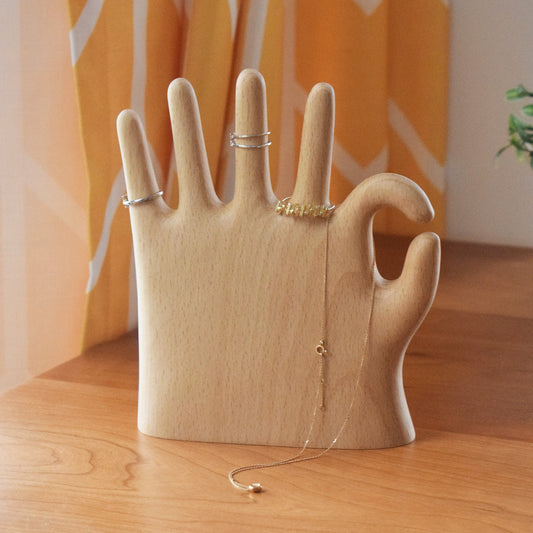More Fingers Wooden Jewelry Stand – Playful Hand Sculpture & Thoughtful Gift