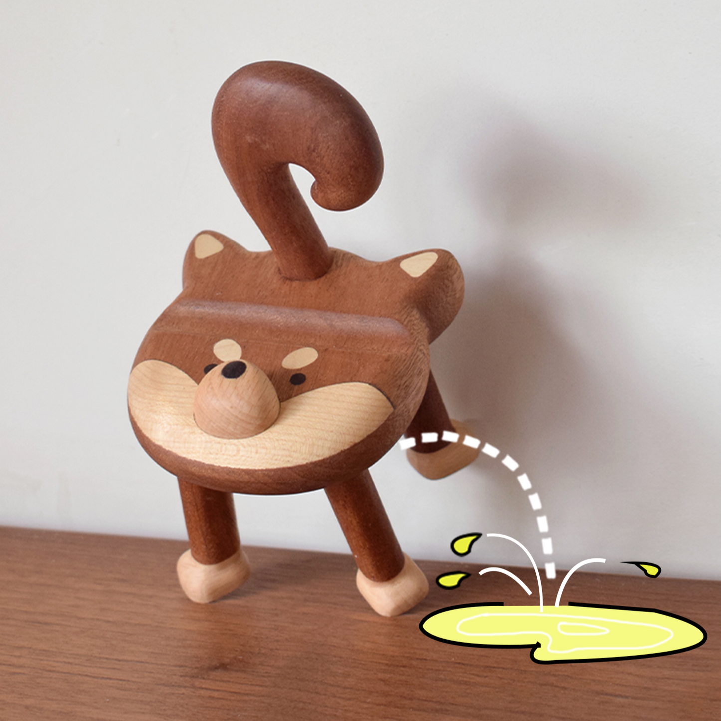 Shiba Inu Wooden Phone Stand - Adorable Desk Organizer for Smartphone & Tablet