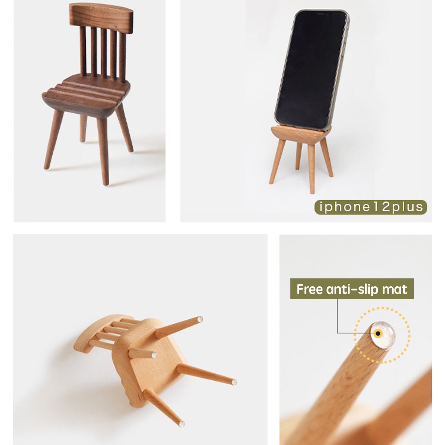 Chair Phone Holder - Wooden Design/Windsor Chair/Desktop Decor/Handcrafted/Phone Accessories/Home Office Decor/Ergonomic/Desk Organizer