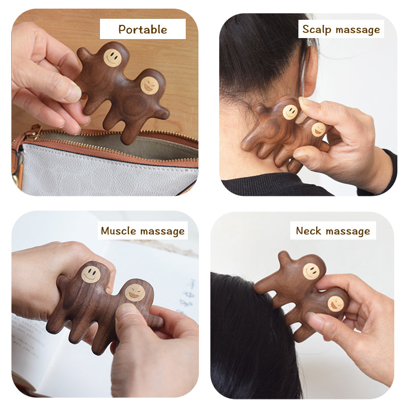 BFF Comb - Cute Handcrafted Wooden Massage Tool | Best Friend Gift, Relaxation Accessory, Portable Stress Relief