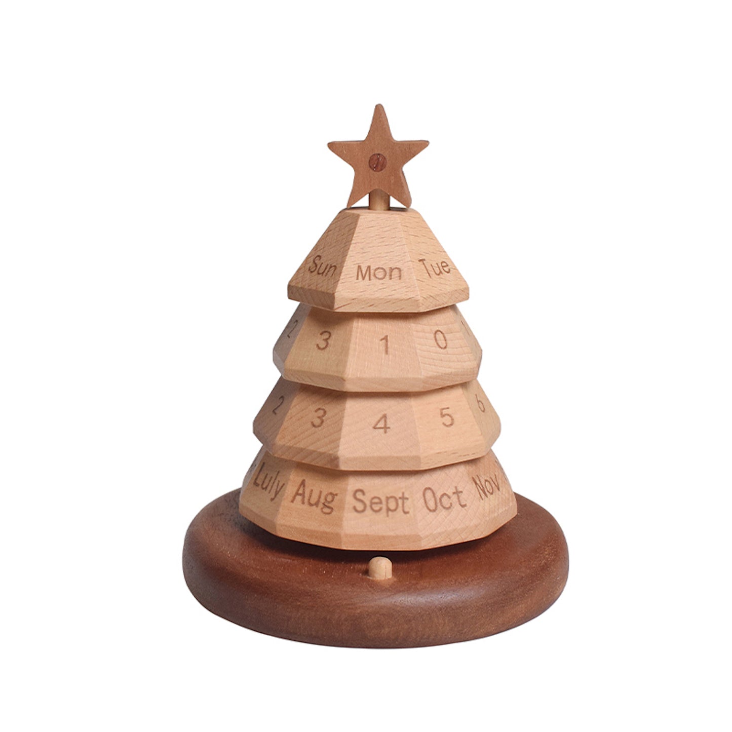 Christmas Tree Perpetual Calendar - Desk Calendar /Wood Calendar /Office Decor /Christmas Gift