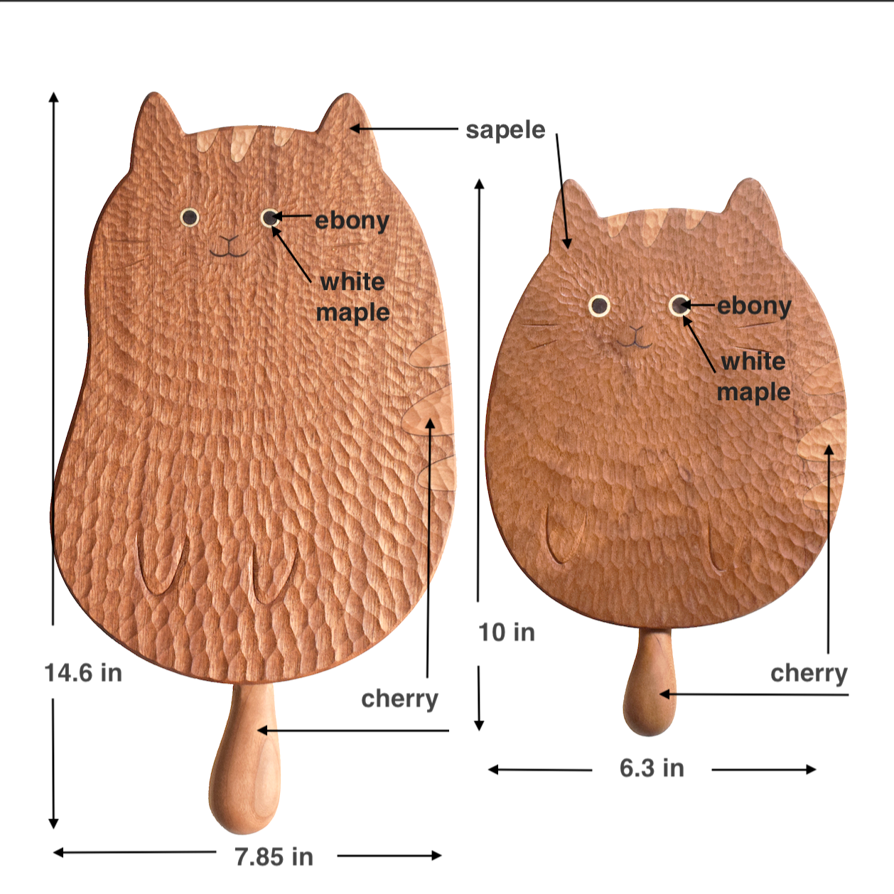 Hand-Carved Cat Serving Board – Cute & Handmade