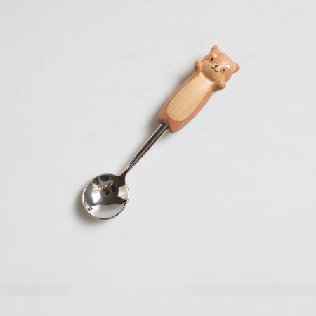 Adorable Hand-Carved Shiba Inu  Spoon and Fork | Kitchen Décor & Gifts