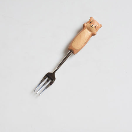 Adorable Hand-Carved Shiba Inu  Spoon and Fork | Kitchen Décor & Gifts