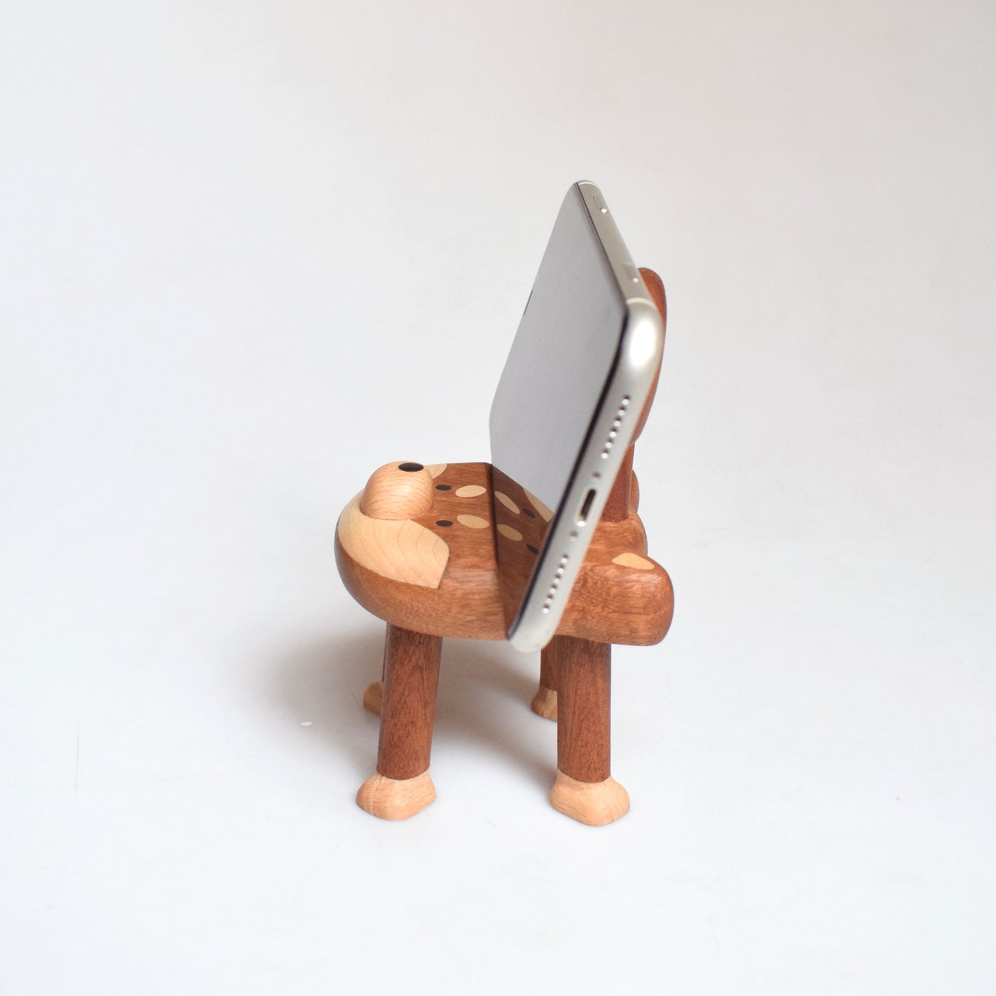 Shiba Inu Wooden Phone Stand - Adorable Desk Organizer for Smartphone & Tablet